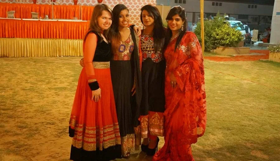 wedding dress anarkali with friends