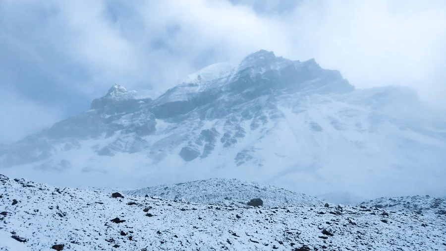 Thorong La snow