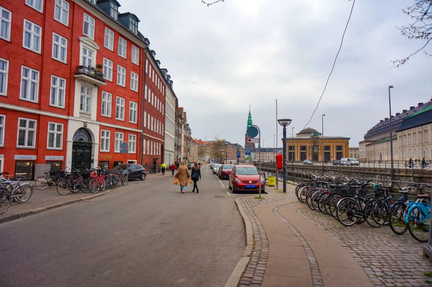 Copenhagen street with bicycles